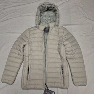 Kids Puffer Jacket in Light Gray